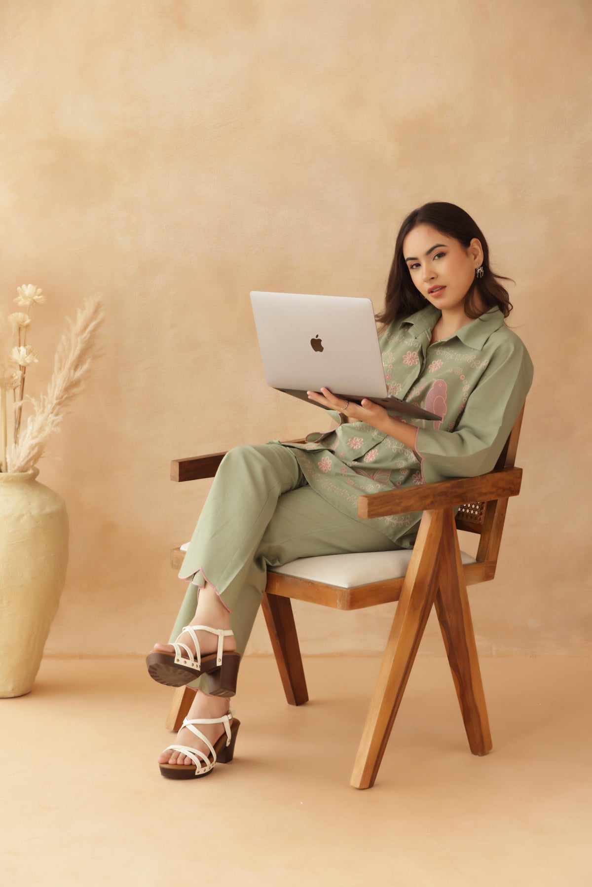 Garden Melody Co-ord Set-Green