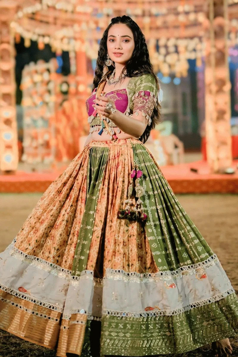 Real Mirror With Kodi Work Ghagra Choli For Navratri