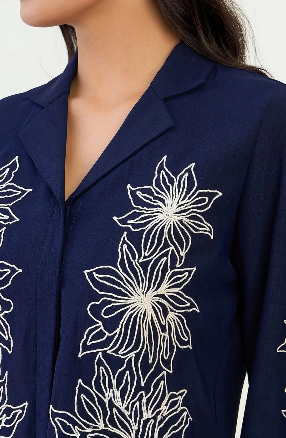 Navy Blue Dori Co-ord Set