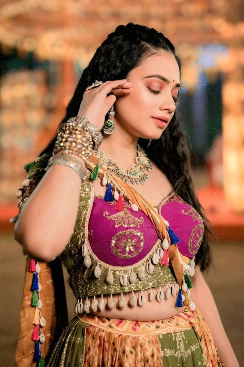 Real Mirror With Kodi Work Ghagra Choli For Navratri