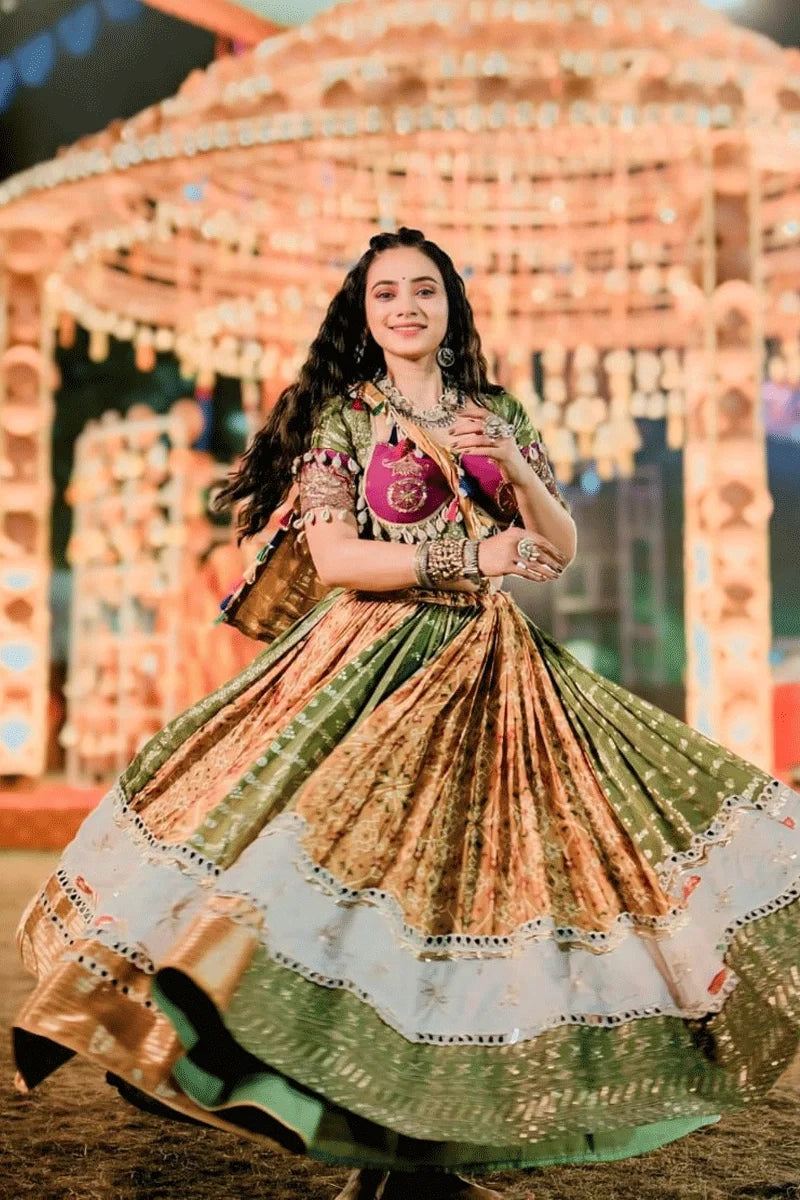 Real Mirror With Kodi Work Ghagra Choli For Navratri