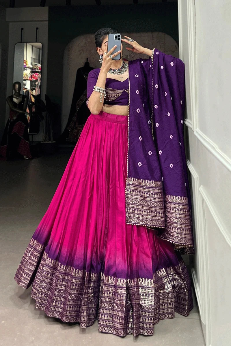 Fully Stitched Pink Lehenga Choli For Wedding Function