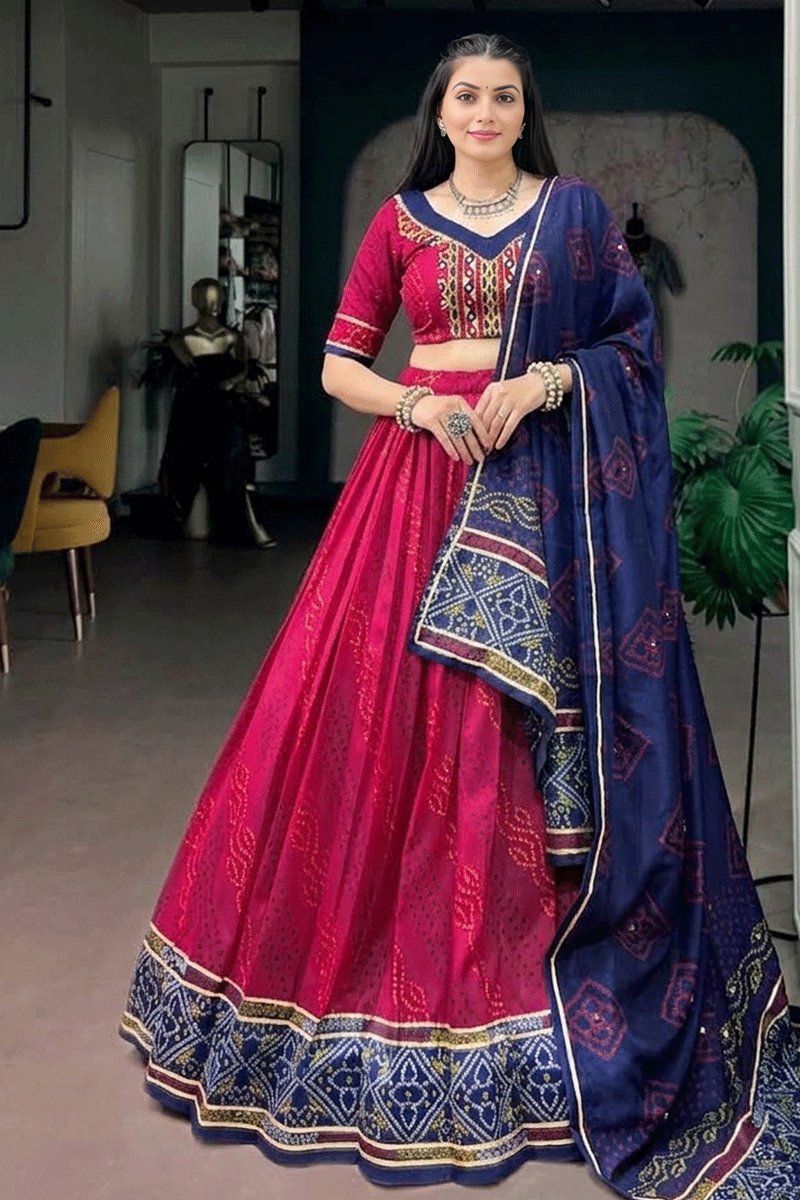 Navratri Special Bandhani Print Ghagra Choli