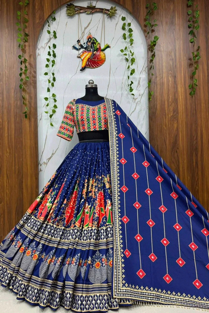 Designer Royal Blue Chaniya Choli For Garba Night