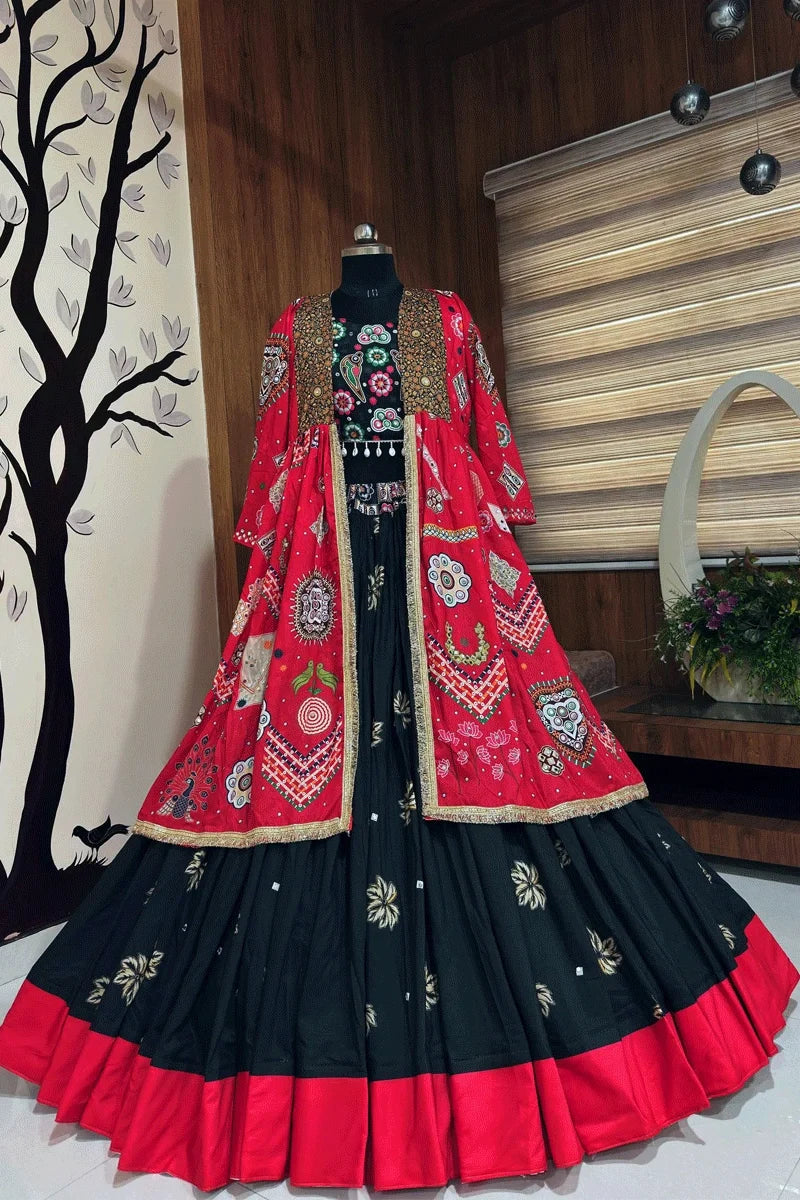 Designer Navratri Special Chaniya Choli With Shrug For Garba