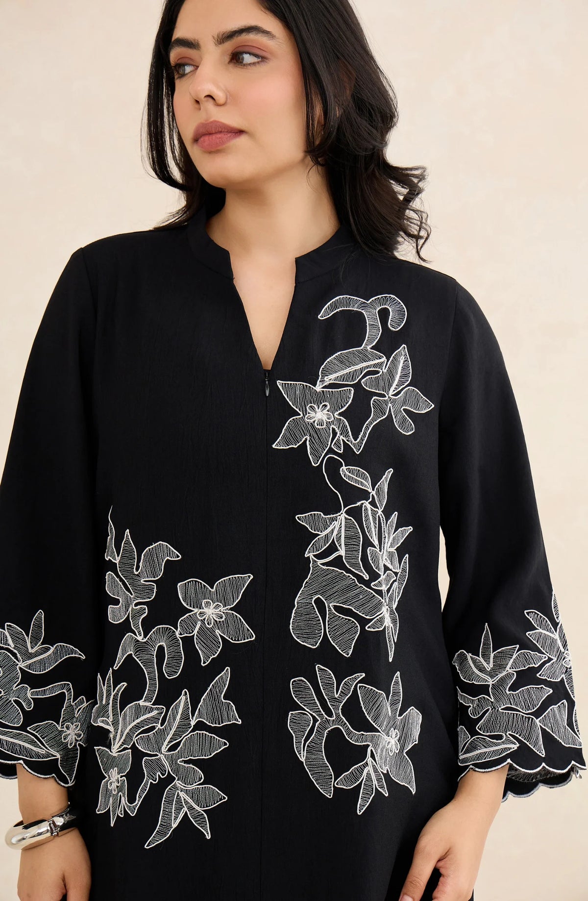 Noir Flora Embroidered Co-Ord Set