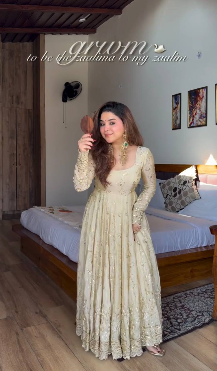 Luxe Ivory Heavy Embroidered Suit Set