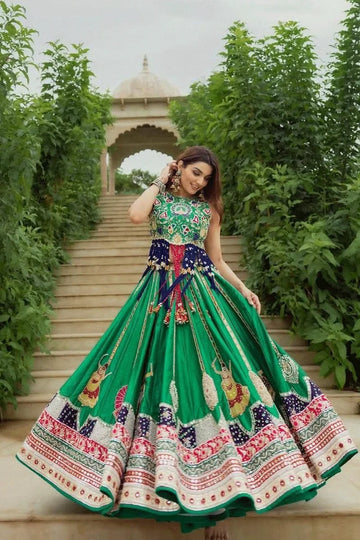Designer Real Mirror Work Chaniya Choli For Navratri