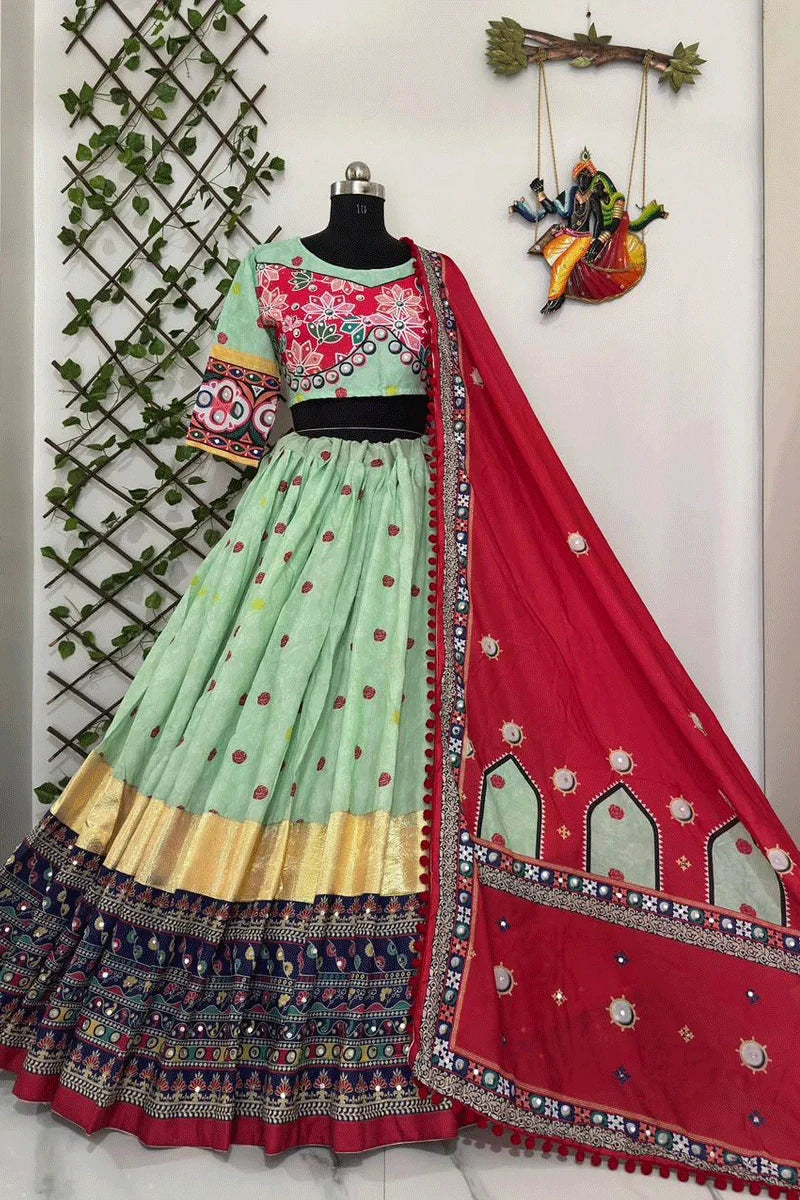 Navratri Special Real Mirror Work Chaniya Choli