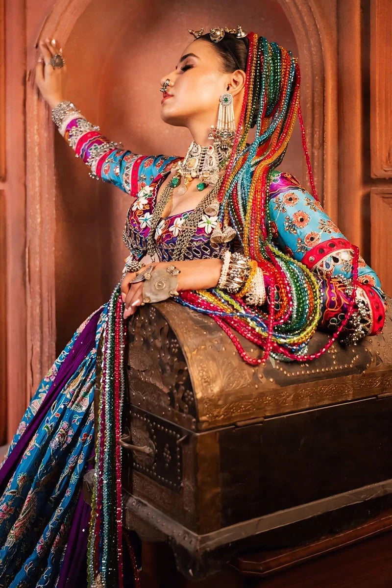 Traditional Real Mirror Work Chaniya Choli For Navratri
