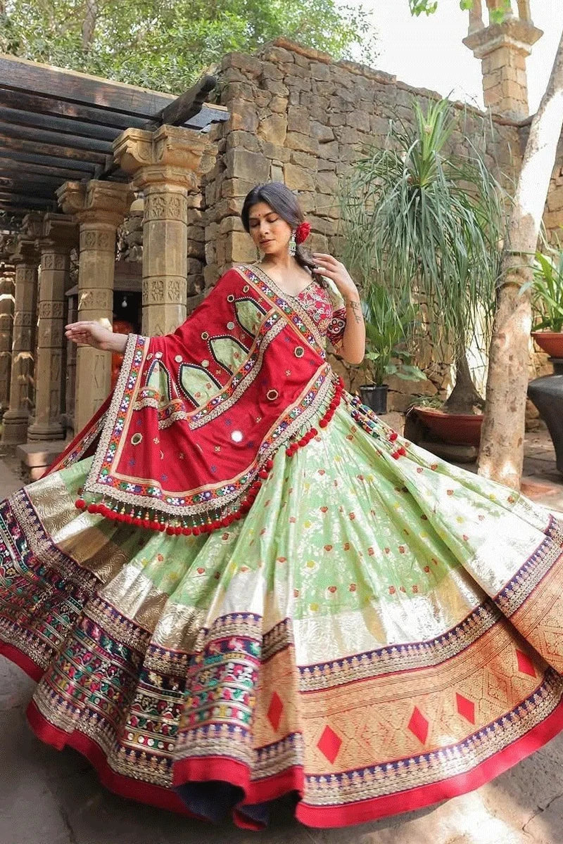 Navratri Special Real Mirror Work Chaniya Choli