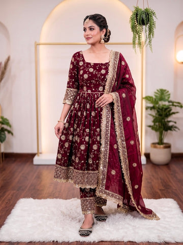 Meher Noor Royal Anarkali Set