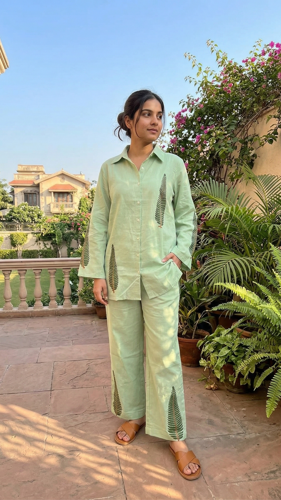 Sage Fern – Cotton Co-Ord Set