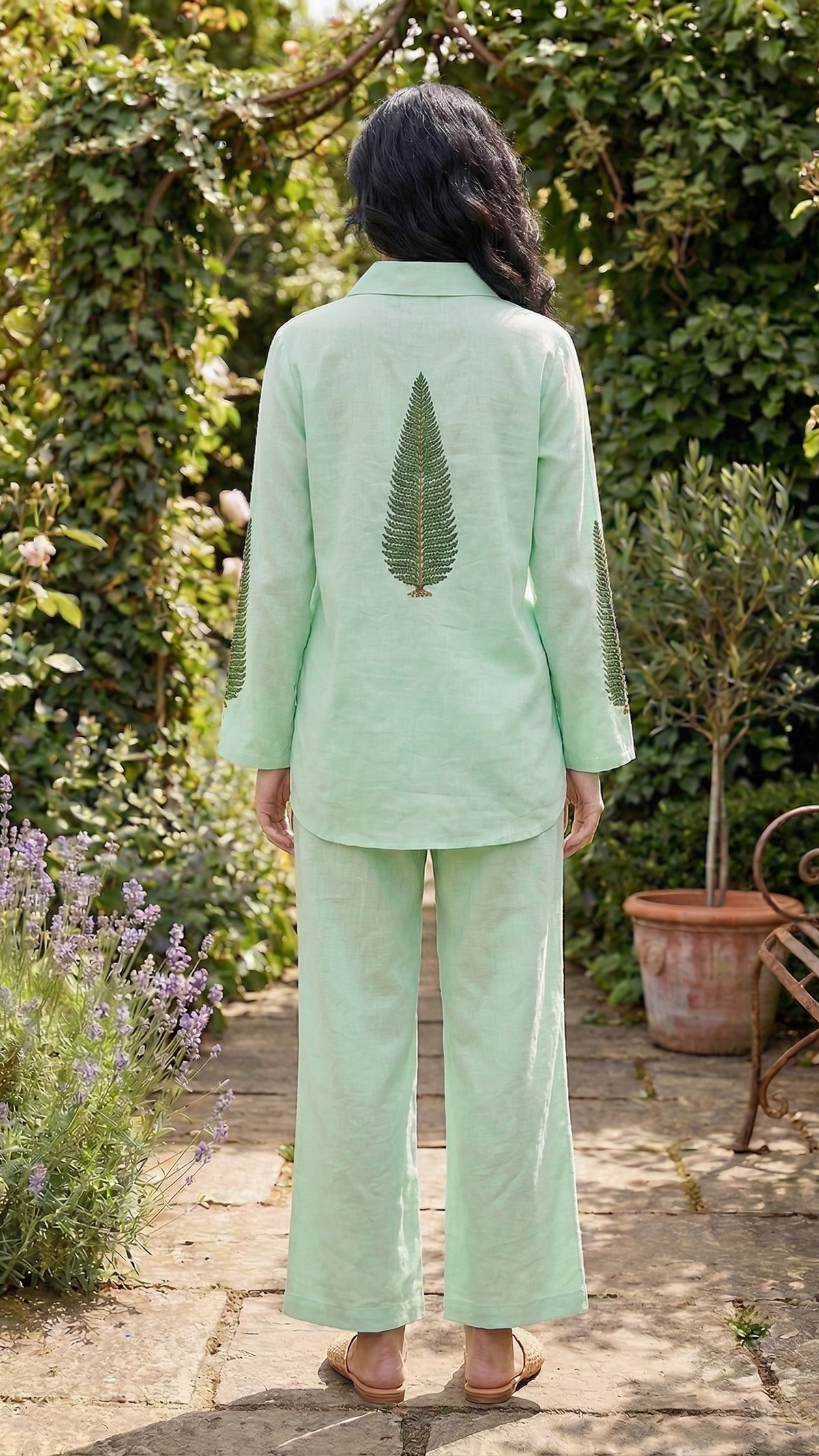 Verdant Muse Leaf Print Co-ord Set