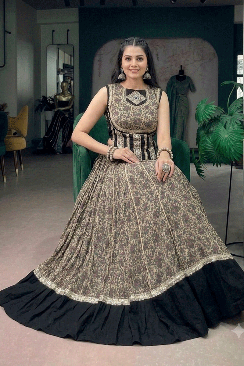 Navratri Special Real Mirror Work Chaniya Choli