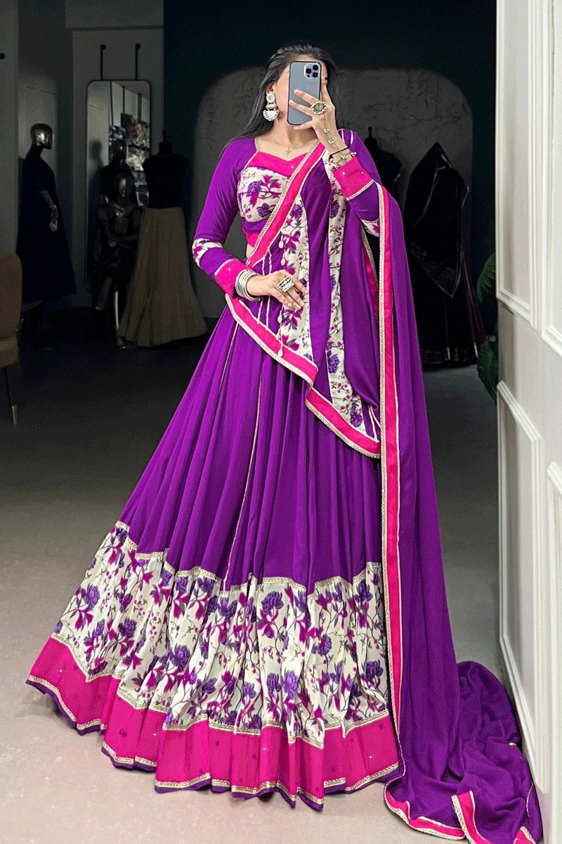 Designer Backless Blouse With Lehenga For Garba Night
