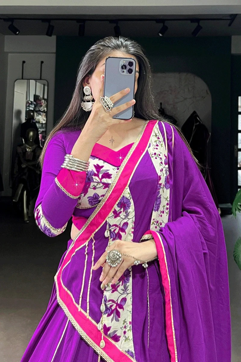 Designer Backless Blouse With Lehenga For Garba Night