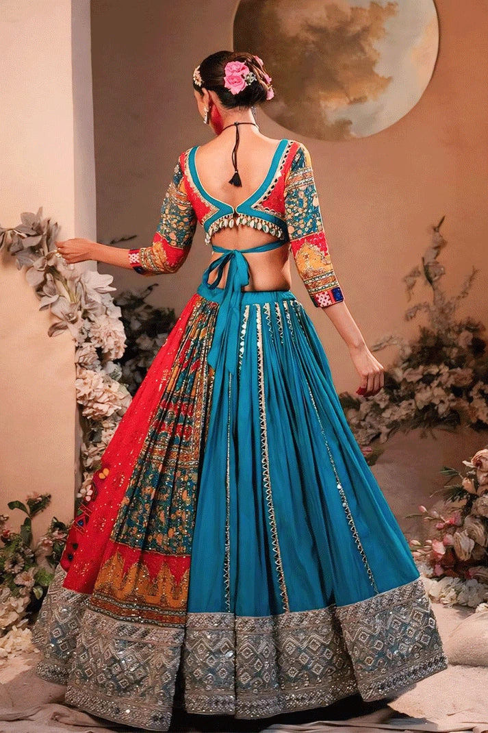 Gotapatti Work Multi Colour Chaniya Choli For Navratri