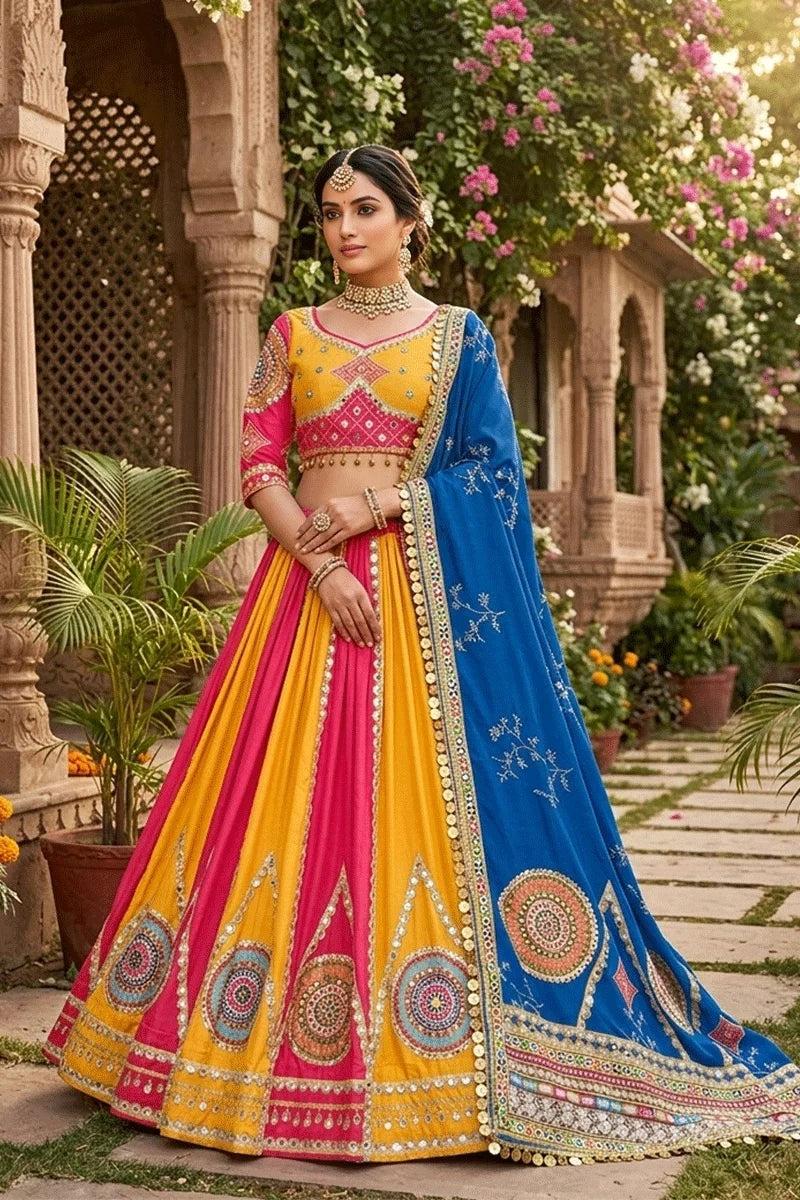 Navratri Special Real Mirror Work Chaniya Choli