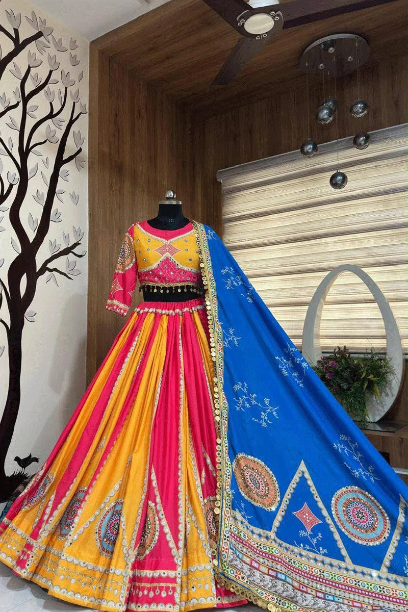 Navratri Special Real Mirror Work Chaniya Choli