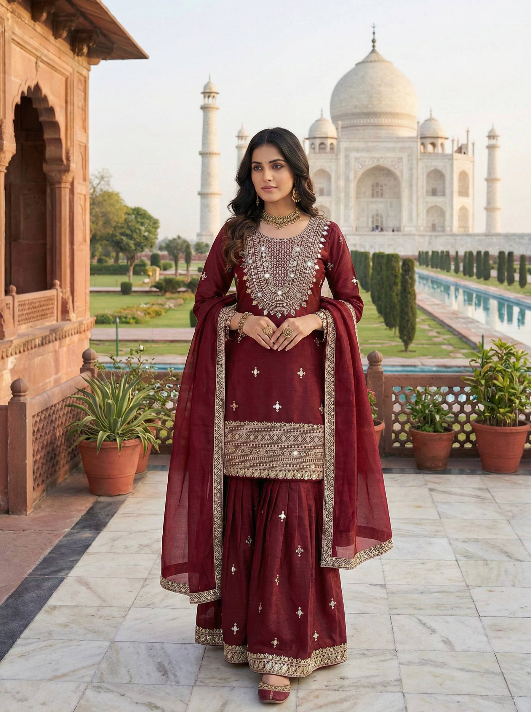 Mirzara Mirror Glow Sharara Set