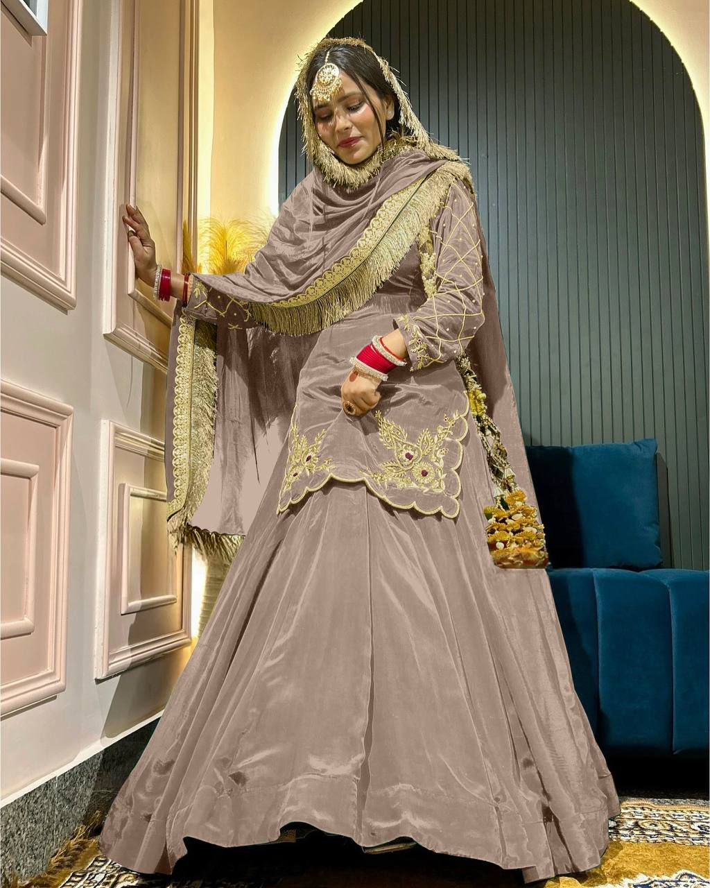 Meherza Luxe Crepe Lehenga Set