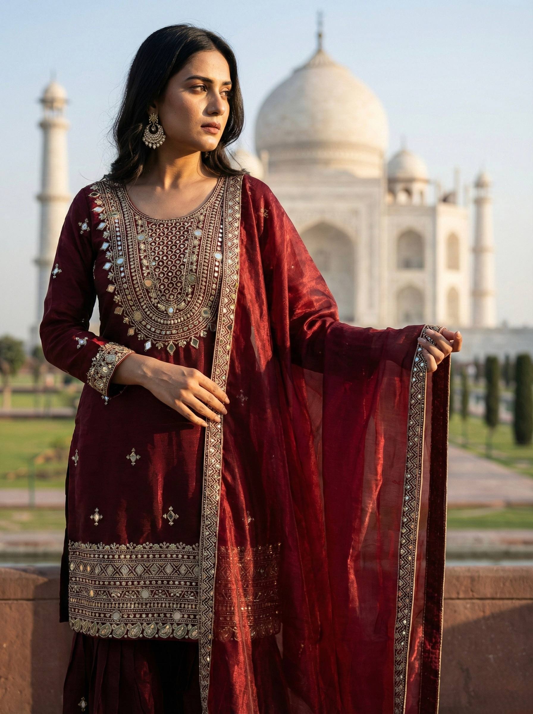 Mirzara Mirror Glow Sharara Set