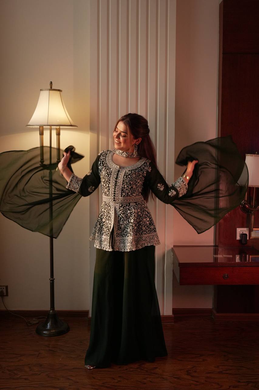 Royal Dual Tone Georgette Sharara Set