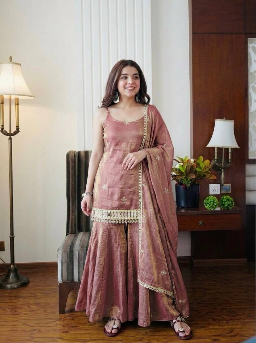 Jassica Sea Green Sharara Set