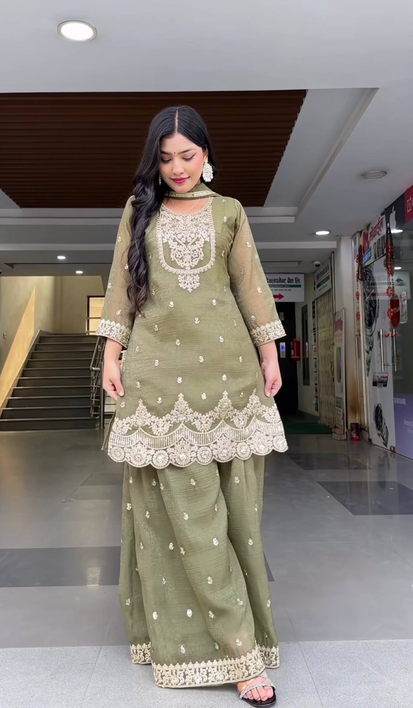 Zelvara Shine Sharara Set