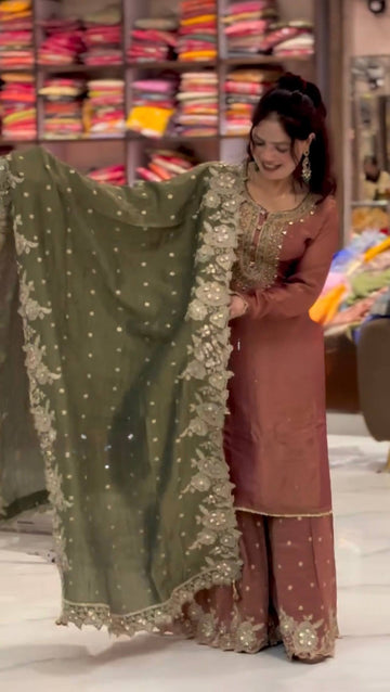 Ravira Sequence Glow Sharara Set