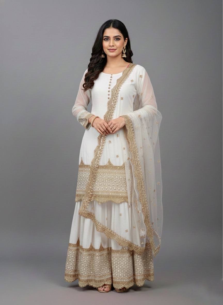 Zarvisha Georgette Potli Sharara Set