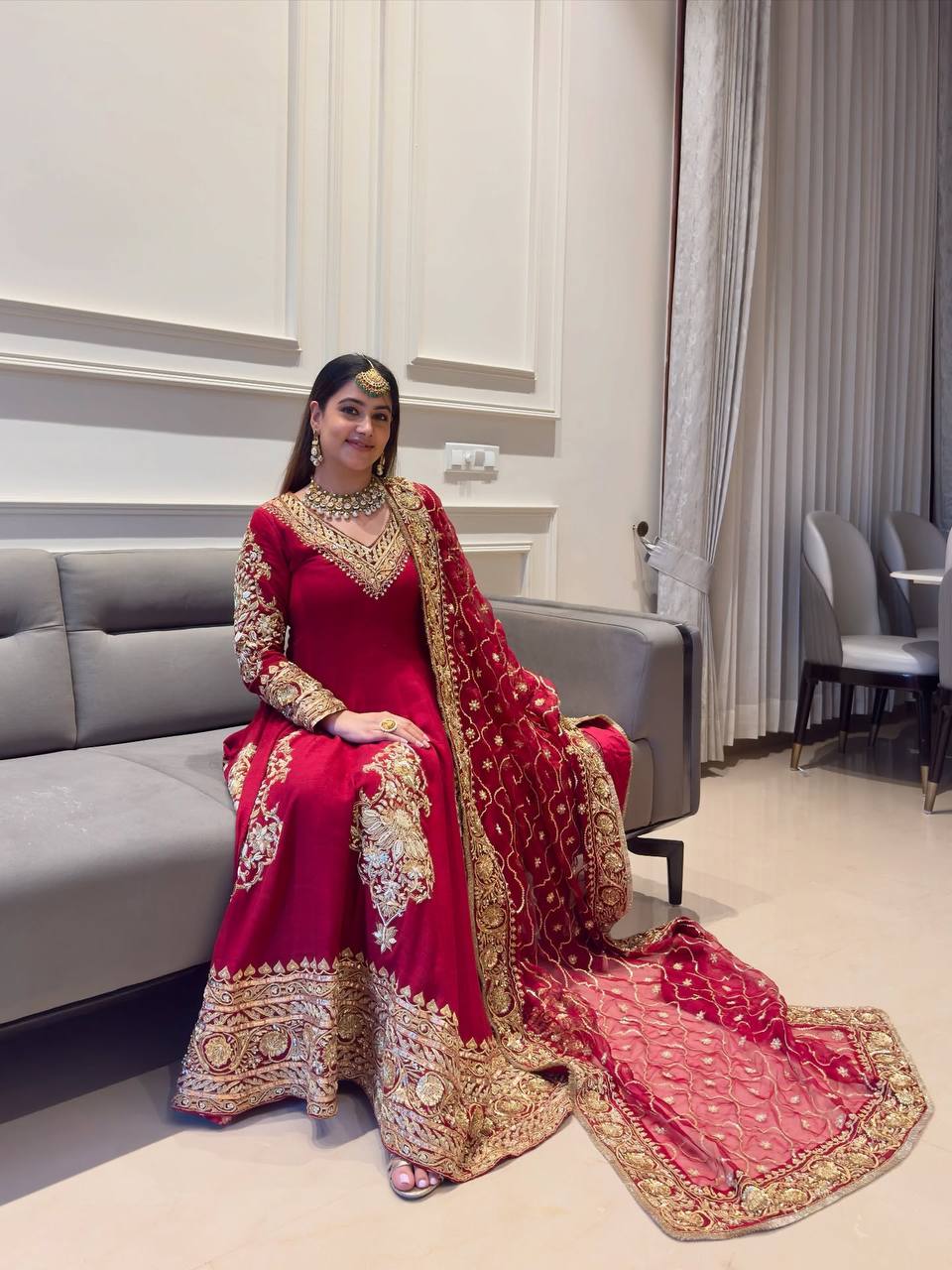 Zerina Faux Georgette Anarkali Set