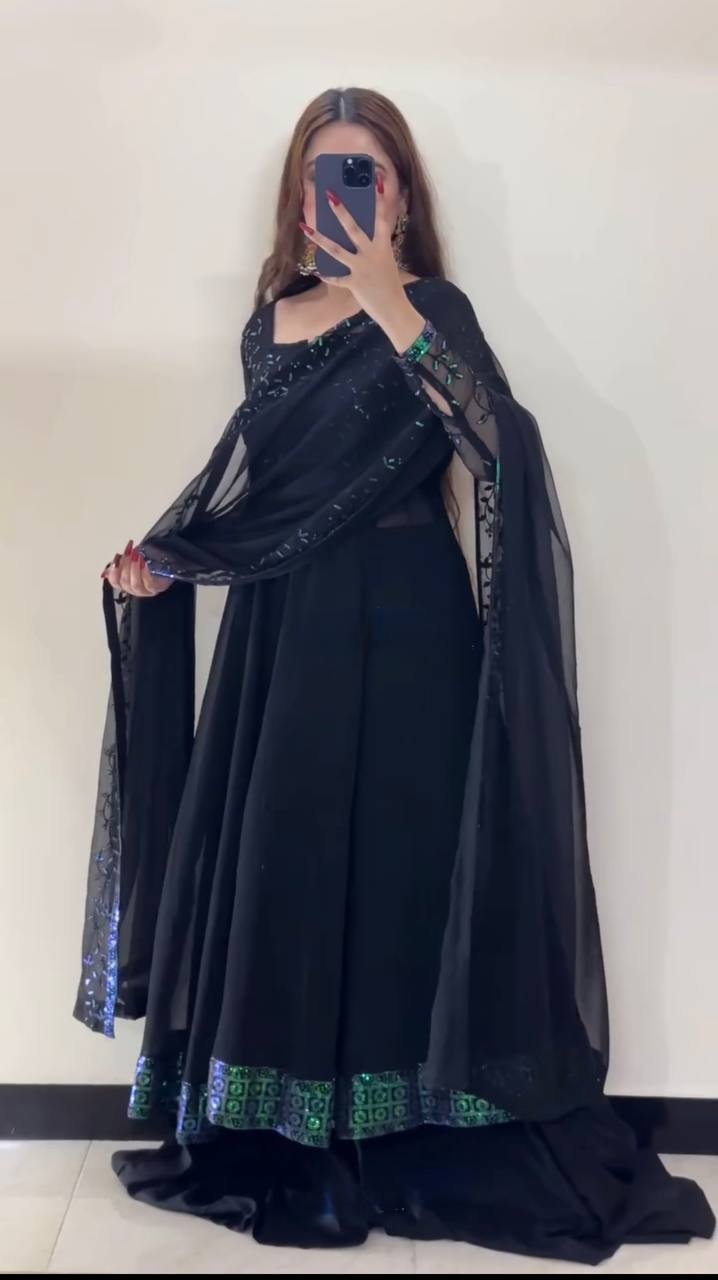 Elegant Faux Georgette Suit Set