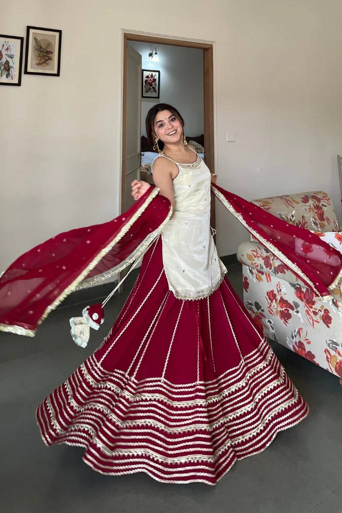 Meher Mirror Work Lehenga Set