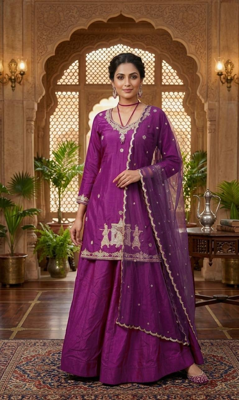 Zarmina Beads & Sequence Crepe Silk Lehenga Set