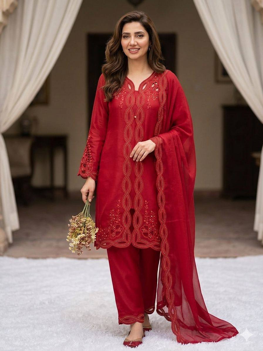Nooraya Chanderi Shrug Palazzo Set