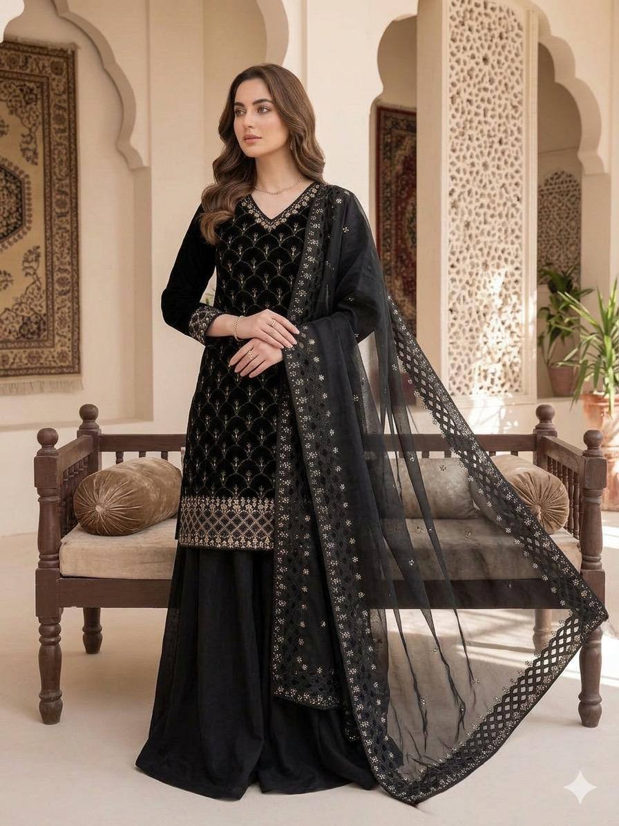 Zehra Luxe Fendy Plazzo Set