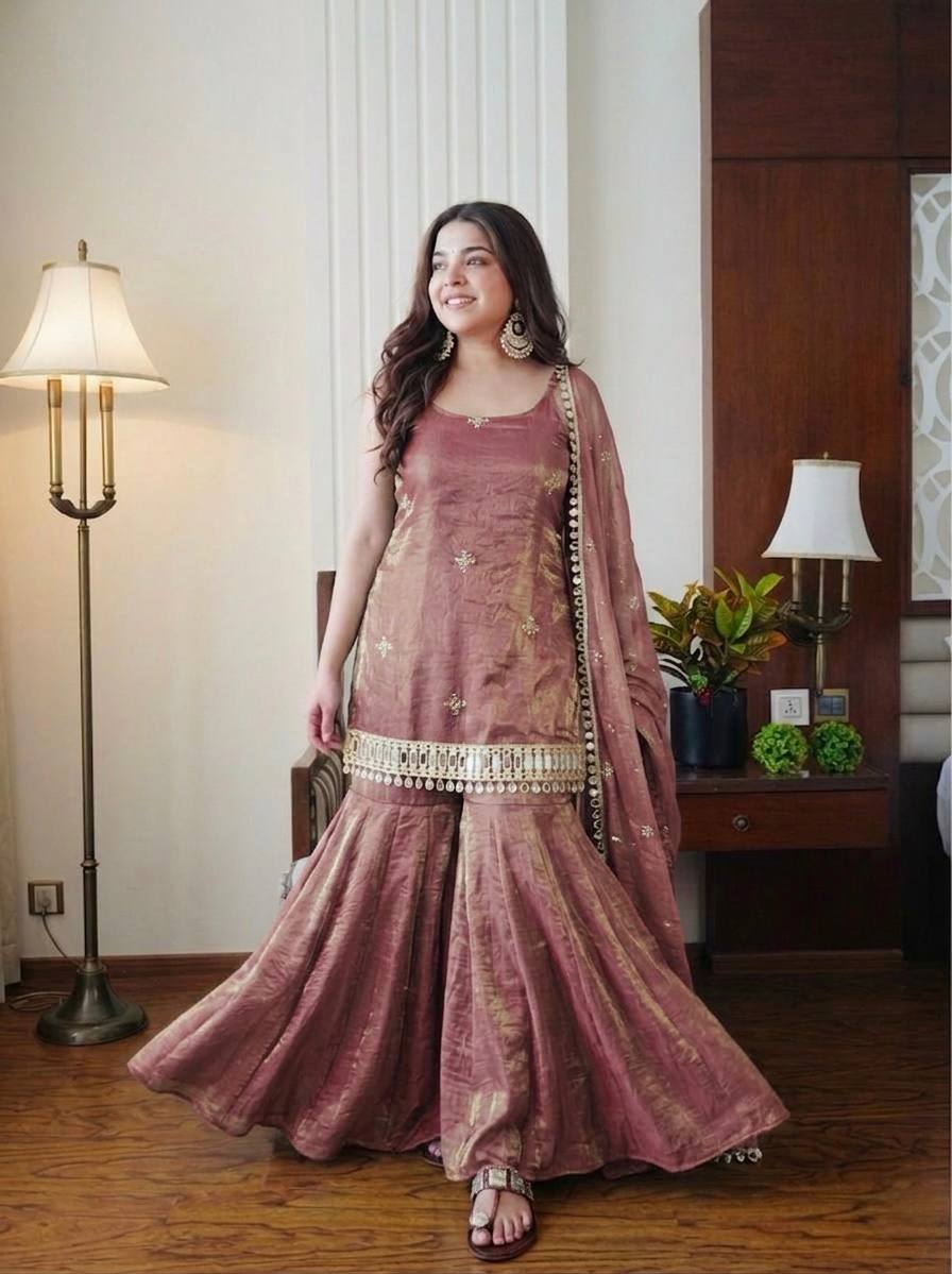 Jassica Sea Green Sharara Set