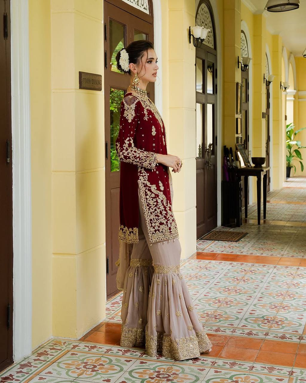 Velnira Dori Glow Sharara Set