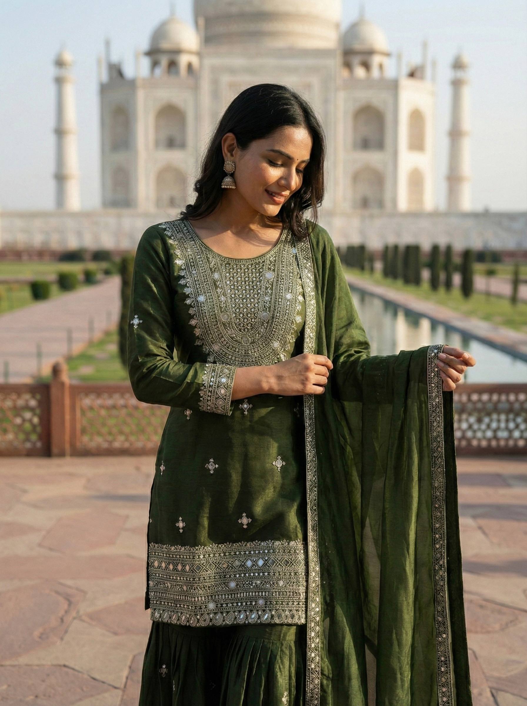 Mirzara Mirror Glow Sharara Set