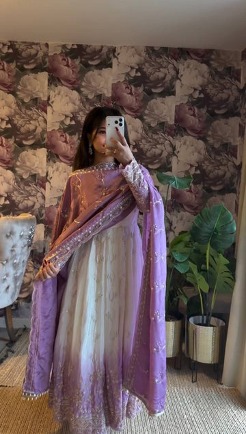 Elvara Star Georgette Anarkali Set