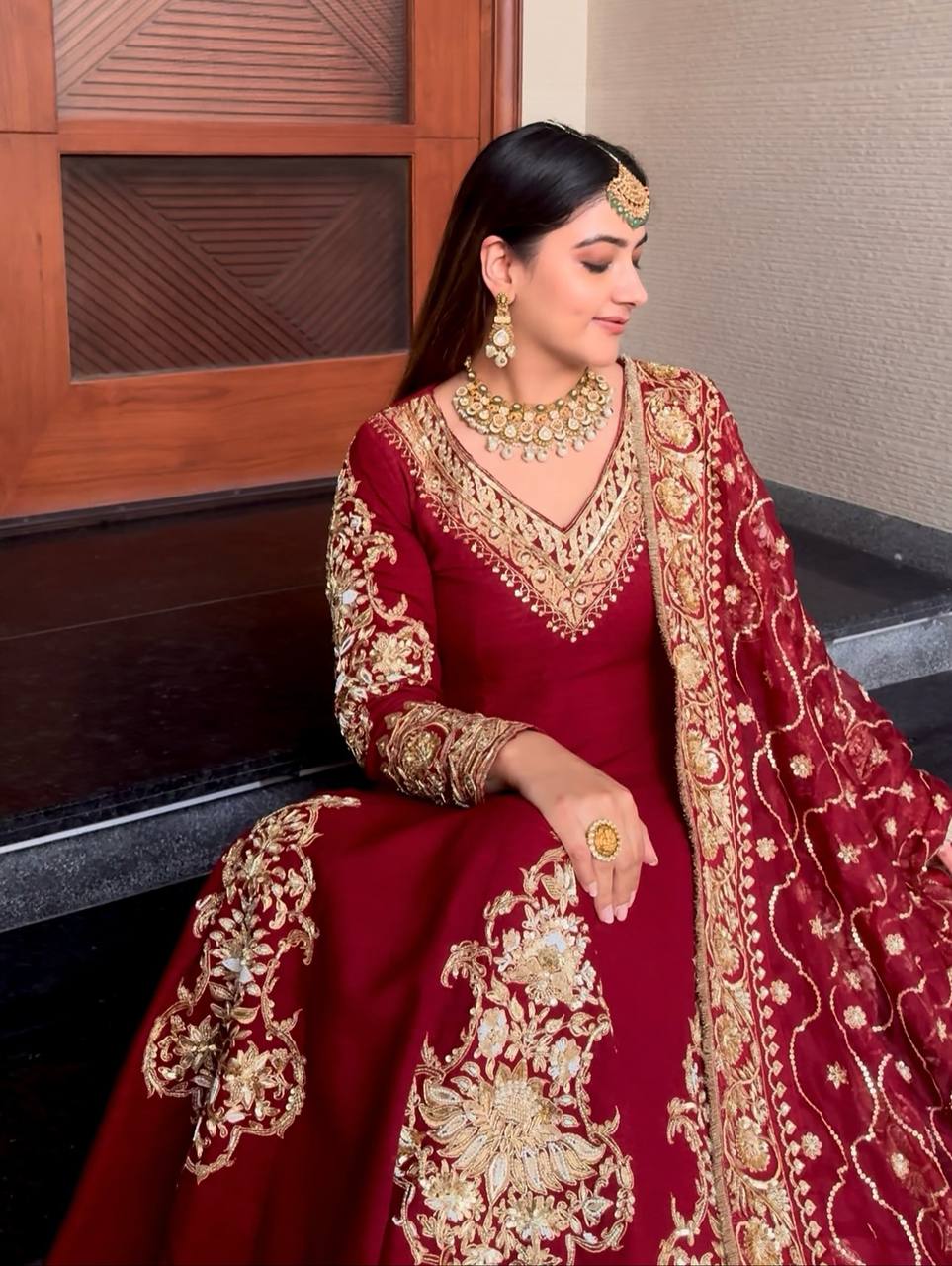 Zerina Faux Georgette Anarkali Set