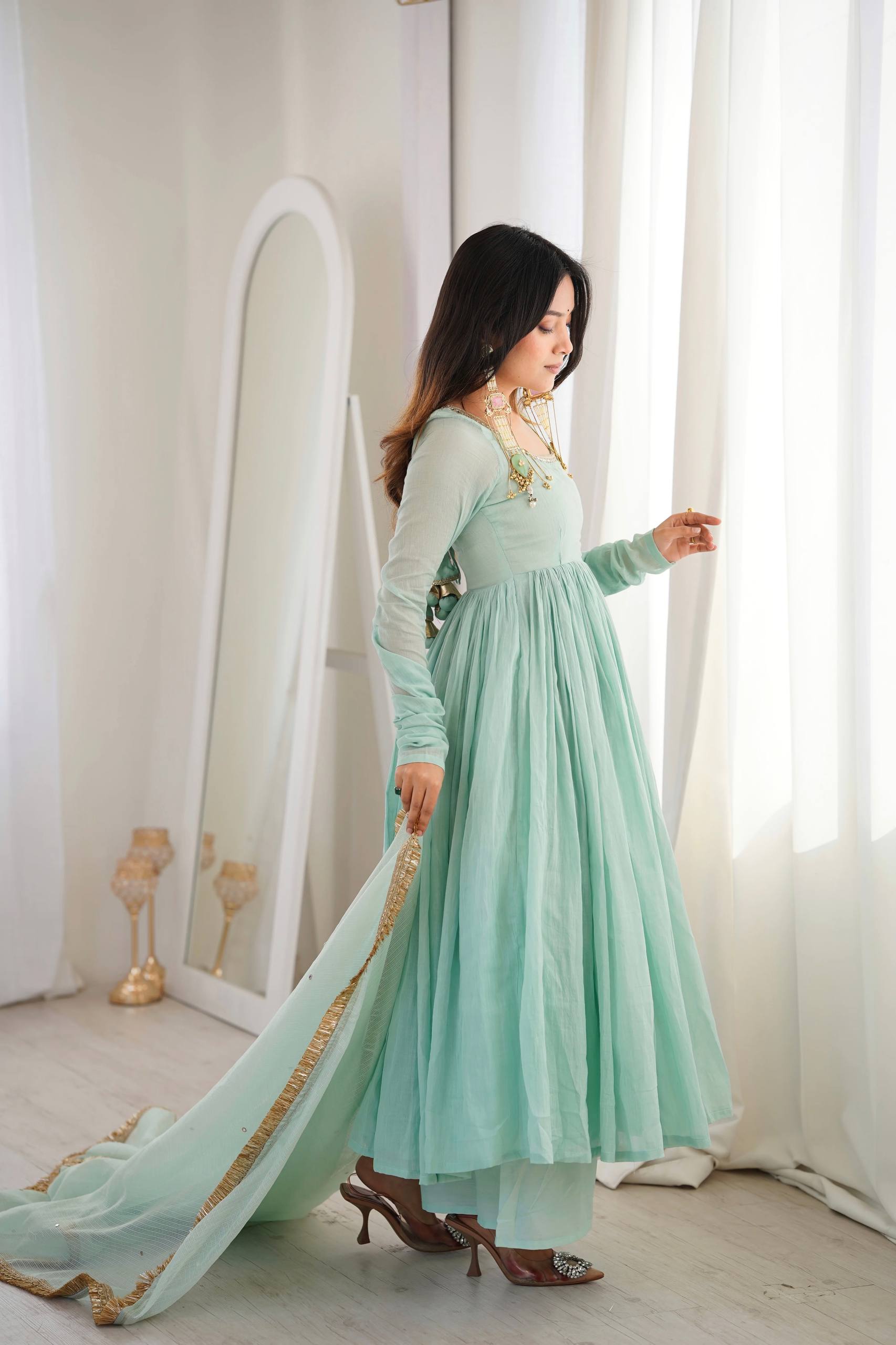 Ishika Designer Faux Flair Gown Set