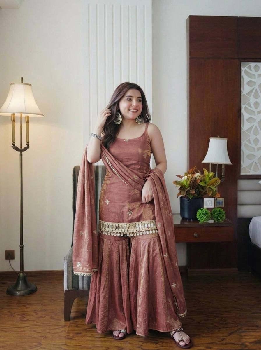 Jassica Sea Green Sharara Set