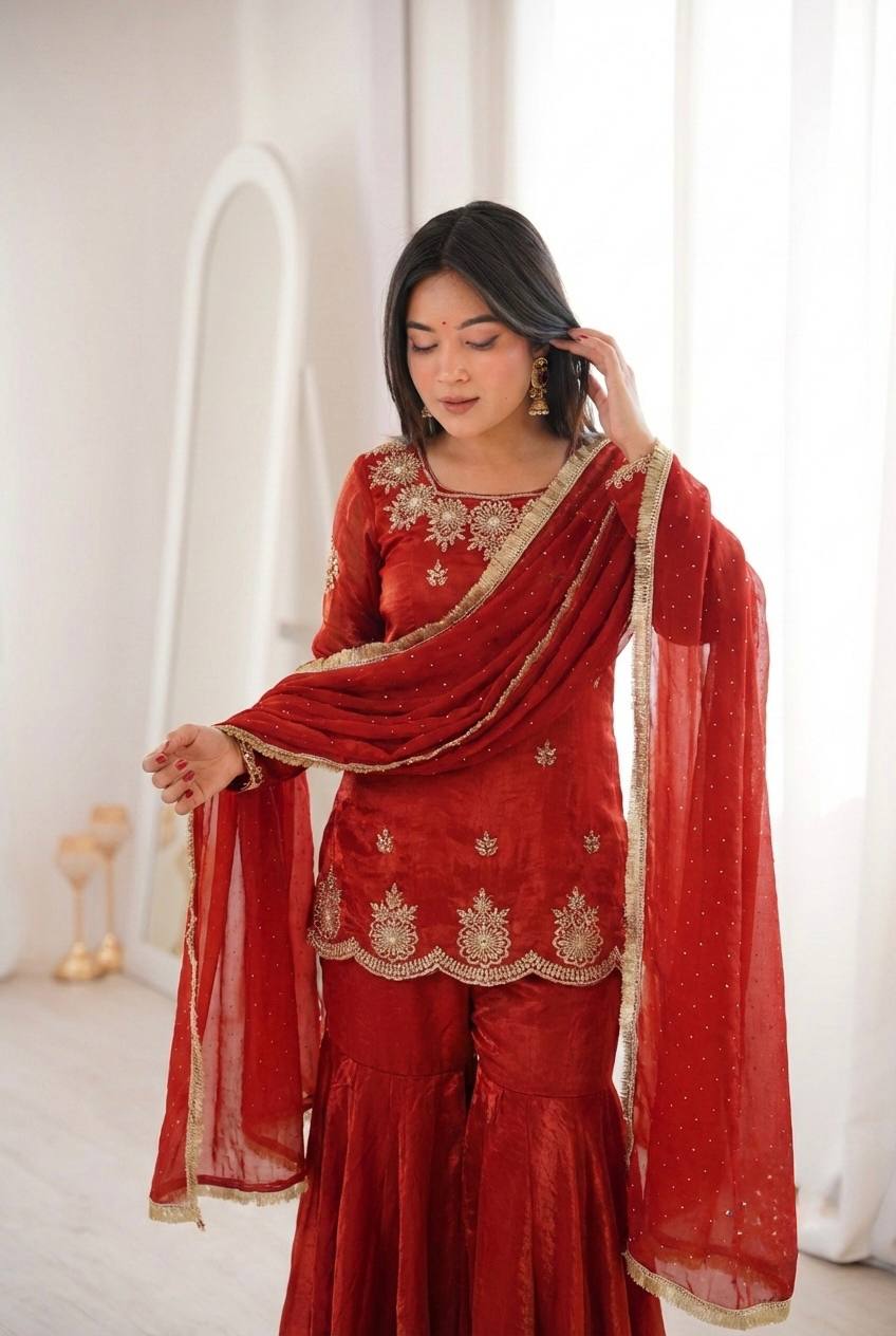 Zarmiya Diamond Shine Sharara Set