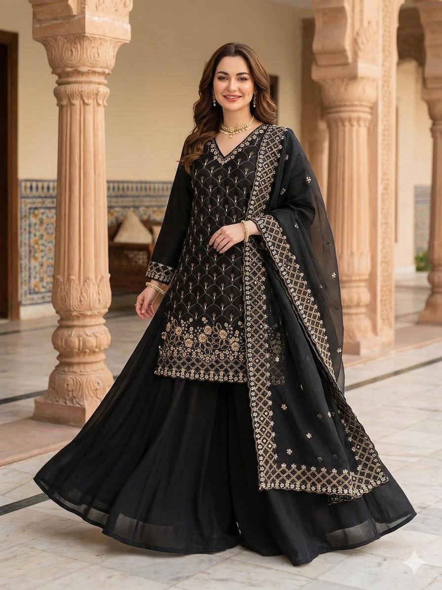 Zehra Luxe Fendy Plazzo Set