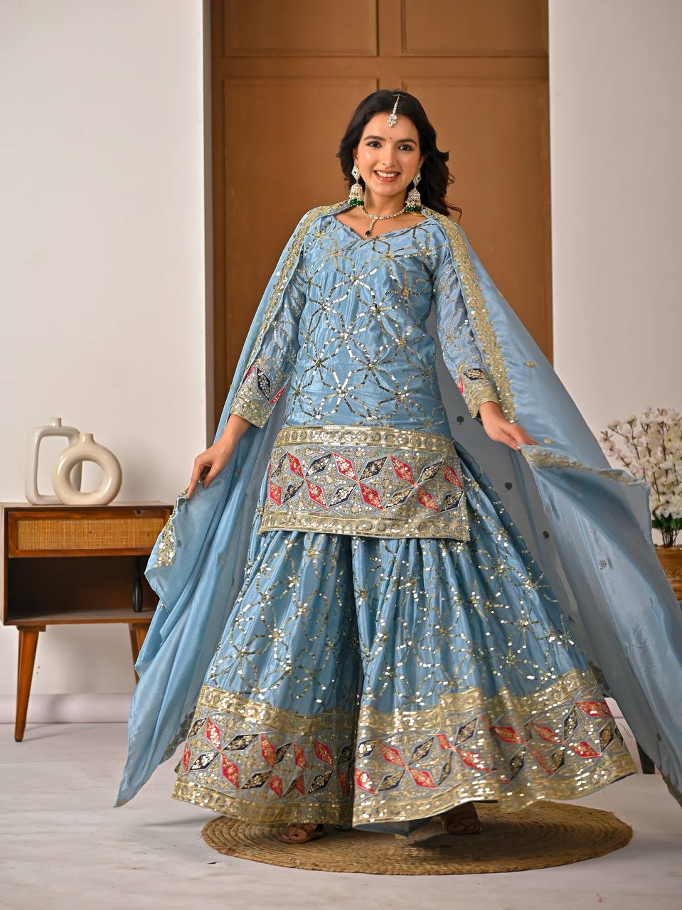 Myra Ethnic Glam Sharara Set