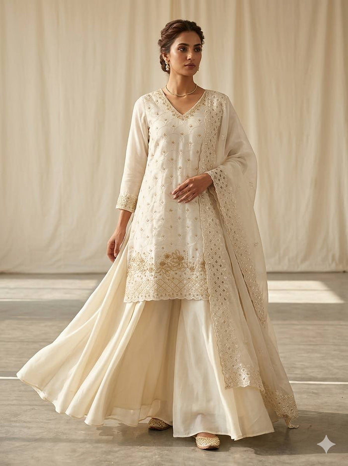 Anaya Ivory Palazzo Set