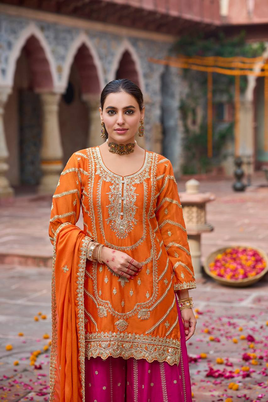 Nyra Shimmer Grace Sharara Set